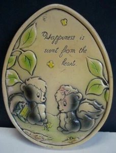 Stinktier anthropomorphe Wandbehang Plakette 70er Jahre - Bild 1 von 16