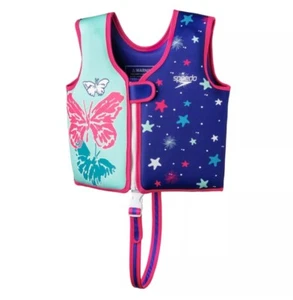 Speedo Girls Swim Vest - size MEDIUM AGE 2-4 YEARS  WEIGHT 33-45 LBS - Picture 1 of 4