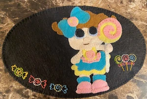 Becher Teppich groß Wollfilz handgenäht und bestickt Untersetzer - Bild 1 von 4