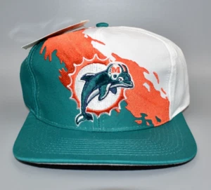 Miami Dolphins Vintage Logo 7 Splash Twill Snapback Cap Hat - NWT - Picture 1 of 6