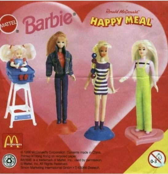1998 BARBIE MCDONALDS HAPPY MEAL TOY DOLLS - U - PICK - Image 1 of 1