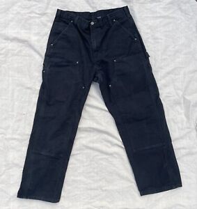 Carhartt Double Knee Carpenter Pants Black B01-BLK 34x30