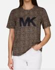 Michael Kors Womens Cotton Print Logo T-Shirt Petite P NEW $58 PB95MC4CJK