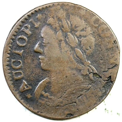 Moneda de cobre colonial Connecticut 1788 M 7-E R-5 Foto 1 de 2