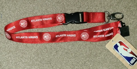 NBA Atlanta Hawks Red Breakaway Lanyard Keychain NWT Free Ship Cover