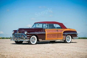Póster fotográfico Chrysler Retro 1949 Town Wine metálico alta resolución decoración de pared - Imagen 1 de 1