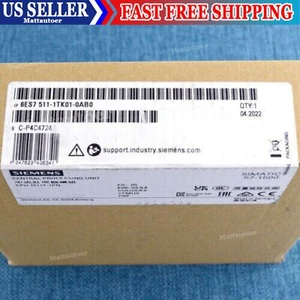 New Siemens 6ES7511-1TK01-0AB0 6ES75111TK010AB0 S7-1500T, CPU 1511T-1 PN - Picture 1 of 2