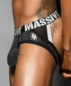 Andrew Christian Jock Massive Disco Sheer Jockstrap Metallic Yarn 92136 54 - Picture 1 of 9