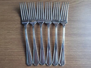 6er Set Art Deco Salatgabeln BALMORAL Oneida Reliance Teller Ersatzbesteck - Bild 1 von 7