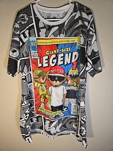 Hustle OG Bear Legend T-Shirt 3XL Multicolor All Over Comic Print Streetwear - Picture 1 of 4