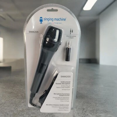 Singing Machine SMM-205 Unidirectional Dynamic Karaoke Microphone Plug In  - Image 1 of 4