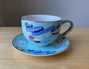Tesco Home QUEEN ELIZABETH II PLATINUM JUBILEE Cup & Saucer Set - VGUC - Picture 1 of 7