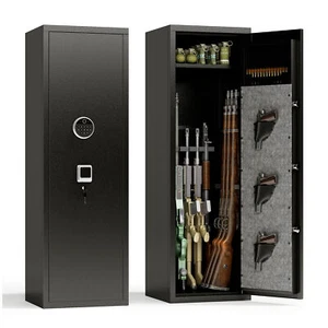 Gabinete de seguridad para armas grande 3 bolsas para pistola, bloqueo biométrico de huellas dactilares de alta resistencia - Imagen 1 de 11
