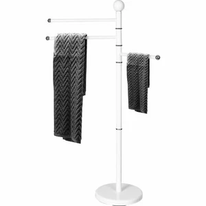PIANTANA PORTASCIUGAMANI ACCIAIO BIANCO 3 BRACCI ORIENTABILI PORTA ASCIUGAMANI - Imagen 1 de 4