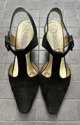 Zapatos Barneys New York Negro Gamuza Punta Cerrada Correa en T Tacones EUR Talla 37.5 Italia Foto 1 de 4