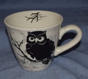 OWL SKETCH Large Oversized Coffee or Tea Mug by Maxcera  Owl Graveyard Tree - Picture 1 of 3