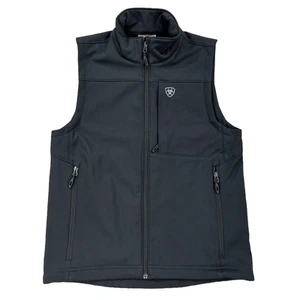 Chaleco chaleco softshell Ariat Vernon 2.0 para hombre pequeño, negro, cremallera completa, forrado de lana - Imagen 1 de 9