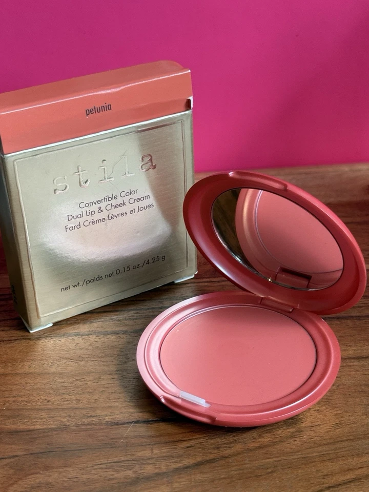 Stila Convertible Color Doble Labio y Memulas Crema Petunia Tamaño Completo 0.15 OZ NUEVO EN CAJA Foto 1 de 1