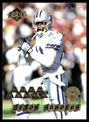 DEION SANDERS Dallas Cowboys 1998 Collector's Edge Supreme Season Review card#44 - Image 1 of 2
