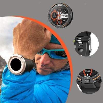 Smart Watch Sleep Monitor Fitness for Running Swimming Professionals - Image 1 of 4