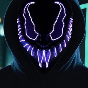 £2.50 per mask - 100 Halloween LED MASK - BULK 3 Lighting Modes - MIXED COLOUR - Picture 1 of 8