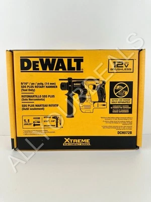 Dewalt Xtreme 12V MAX Brushless 9/16in SDS Plus Rotary Hammer Drill (Tool Only) - Image 1 of 4