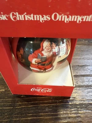 Coca-Cola Santa Navidad Años 60 3” Bolas en Caja Coca-Cola Publicidad Adornos Foto 1 de 4