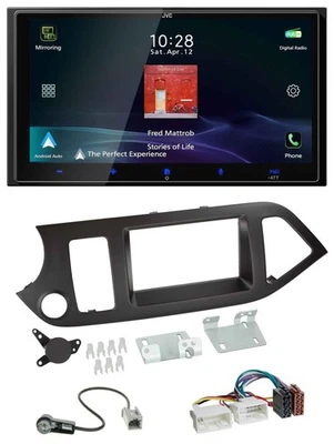 JVC USB Bluetooth 2DIN DAB MP3 Autoradio für Kia Picanto ab 11 ohne Start-Stop - Bild 1 von 4