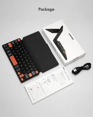 Doohoeek Dual Bluetooth Mini Keyboard for Phone, Portable Wireless Keyboard With - Image 1 of 4