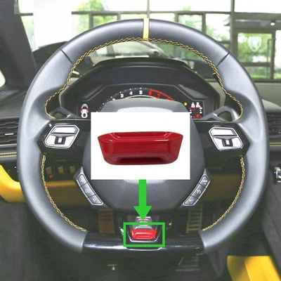 para Lamborghini 2015-2024 Huracan LP610 EVO Volante Botón Rojo Cubierta Borde Foto 1 de 4