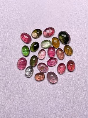 Excellent!! Natural Tourmaline Gemstones,Multi Color Smooth Oval 7x9-6x7.50 MM - Image 1 of 4