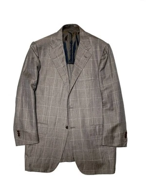 [USED]Kiton 3B jacket cashmere linen brown beige Size: 50 FROM JAPAN - Image 1 of 4