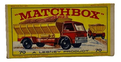 SOLO CAJA ORIGINAL COMO NUEVA - Camión Matchbox Lesney Nº 70 Grano Esparcidor De Colección Foto 1 de 4