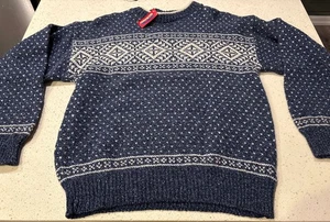 Vintage 90s Pullover Wolle Strickpullover - American Knitwear Unisex Sweater Neu mit Etikett XL - Bild 1 von 10