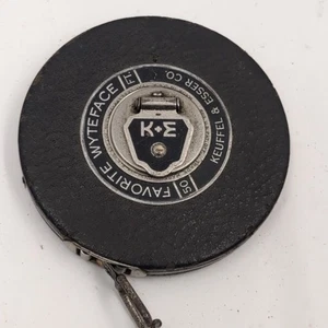 Vintage K&E Keuffel Esser Co Favorite Wyteface 50 Feet Steel Tape Measure - USA - Picture 1 of 3