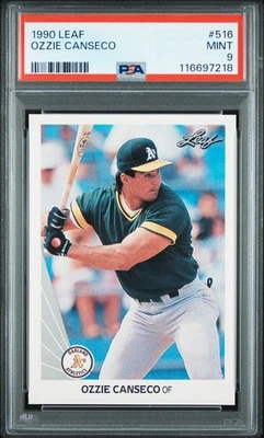 1990 LEAF #516 OZZIE CANSECO PSA 9 - Image 1 of 2
