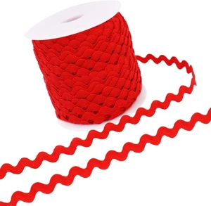5 Yards Red .5" wide Ric Rac Trim, 13mm Rick Rack - Picture 1 of 2