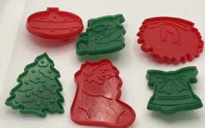 Vintage Kunststoff Weihnachten Ausstechformen 6 Stück - Bild 1 von 2