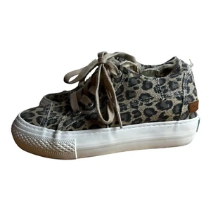 Blowfish Malibu Lepoard Wedge Sneakers Size 6 Platform Hidden Wedge - Picture 1 of 8