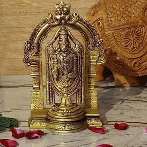 Ídolo Tirupati Balaji Murti Tirupati Balaji Dios hindú Bhagwan Éxito de oficina - Imagen 1 de 5