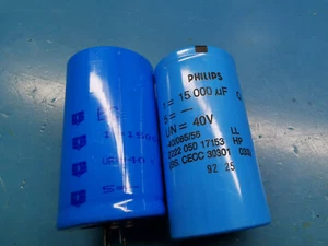 2 piezas condensador de alta corriente 15000uF 40 V Philips y Vishay - Imagen 1 de 8