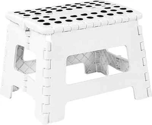 Folding Step Stool for Kids 11" Wide 9" Tall Plastic 300lbs Capacity Utopia Home - Picture 1 of 80