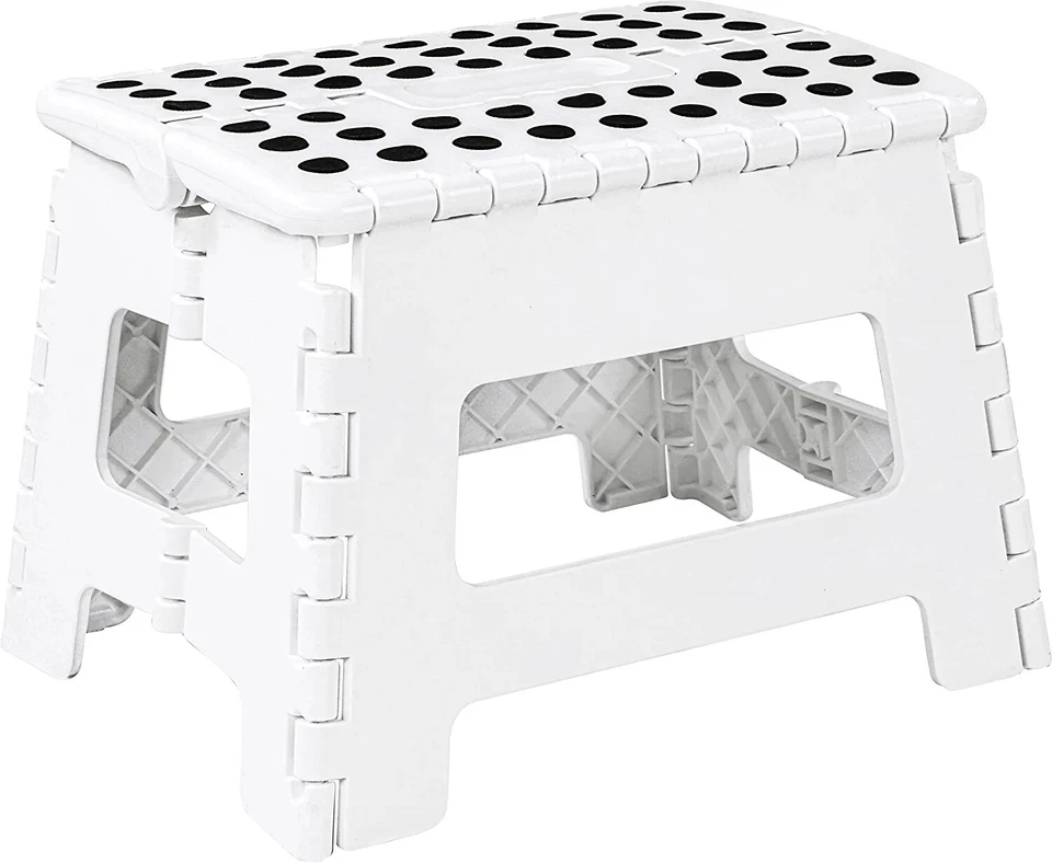 Folding Step Stool for Kids 11" Wide 9" Tall Plastic 300lbs Capacity Utopia Home - Image 1 of 4