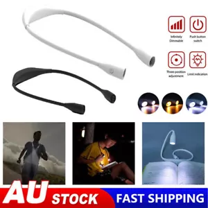 LED Neck Reading Light Flexible USB Rechargeable Hands Free Bed Night Book Lamp - Picture 1 of 14