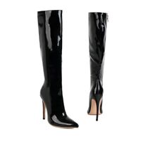 Details about   Trendy Womens Pointy Toe Cone Heels Slouch Knee High Boots 46 47 48 Gothic New D 