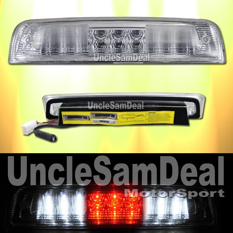 PARA DODGE RAM TRANSPARENTE 3º TERCEIRO LED VERMELHO FREIO PARADA LED LUZ DE CARGA BRANCA - Imagem 1 de 1