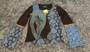 Vintage Y2K Cirque Du Solei Long Sleeve Shirt Abstract XL NEW #441 - Picture 1 of 6
