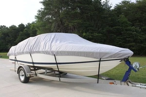 NEW VORTEX COMBO PACK HEAVY DUTY GREY 11 12 13' BOAT COVER + SUPPORT SYSTEM - Imagen 1 de 1