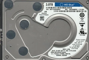 WD WD30NMRW-11YL9S4 sn: WXT1E.. Malaysia SEP 2017 3TB USB 3.0 2.5" HDD 7608 - Picture 1 of 2