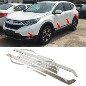 Fits 2017 2018 2019 Honda CR-V Stainless Steel Body Side Molding Line Cover Trim - Picture 1 of 12
